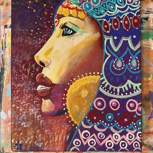 Painting print of a boho queen!